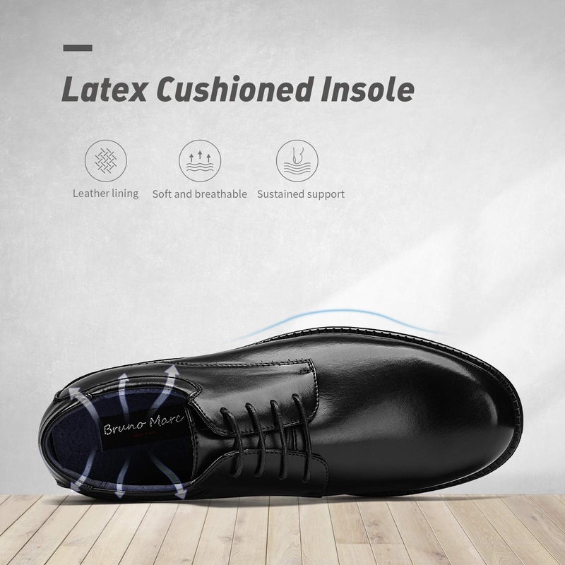 Bruno Marc Men's Dress Oxford Shoes Classic Lace Up Formal Shoes,Size 6.5,Black,DOWNING-02 - Image 4
